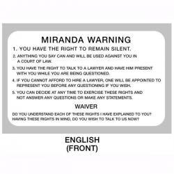 Miranda Card